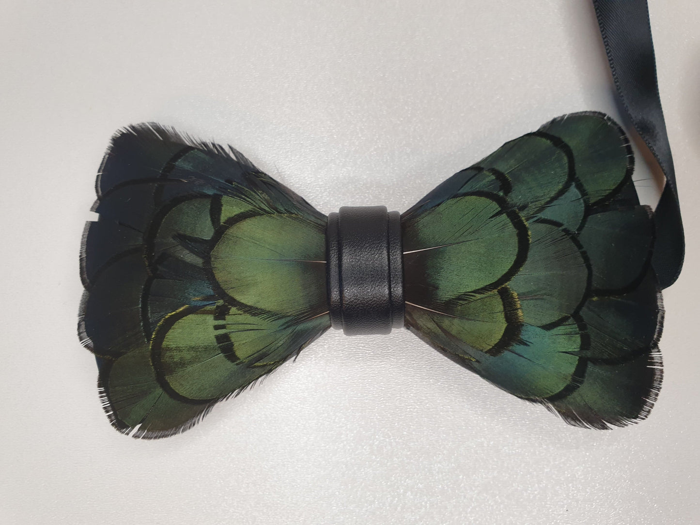 Bow tie with a unique "feather" look