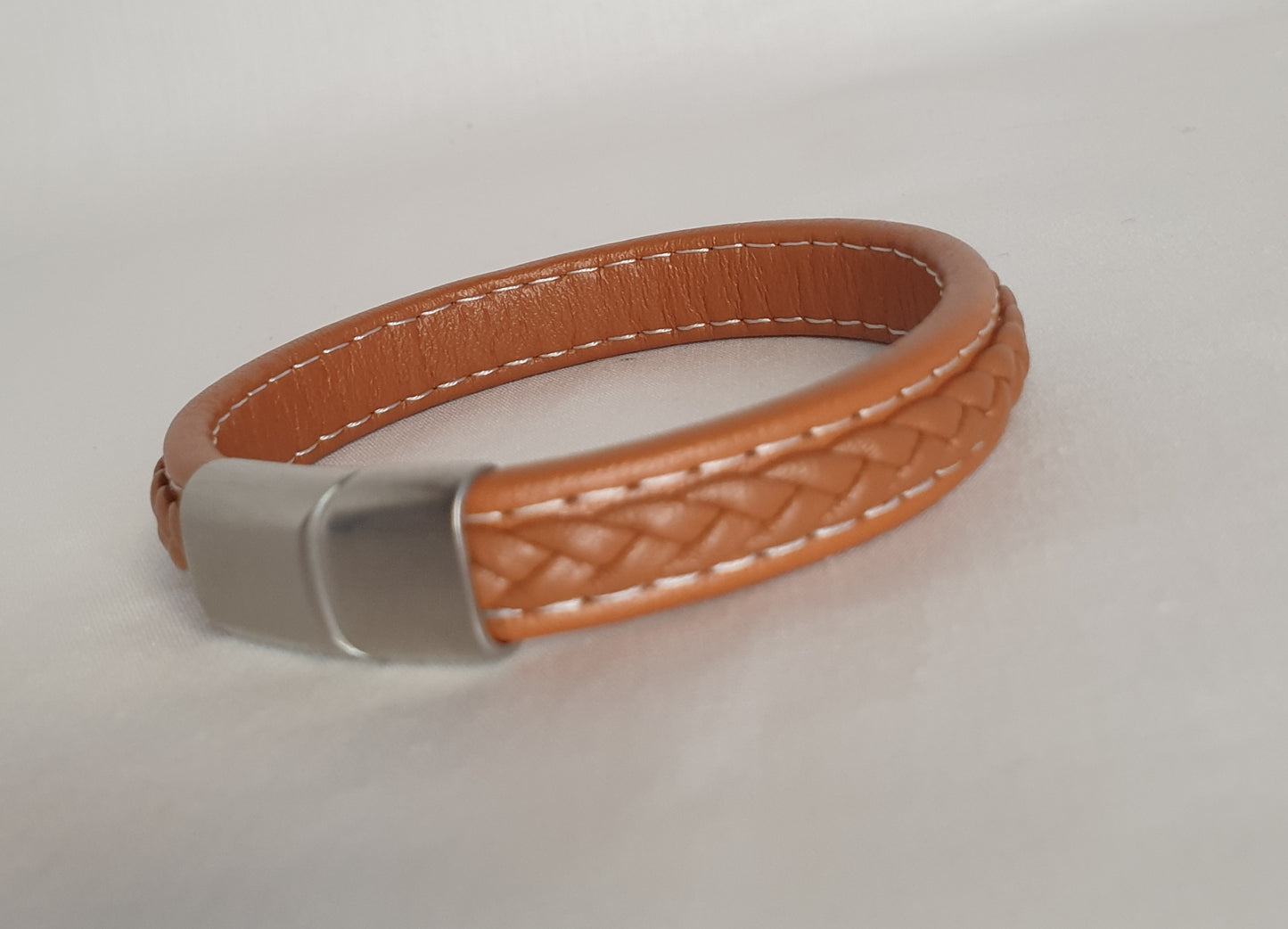 Bracelet cuir couleur caramel