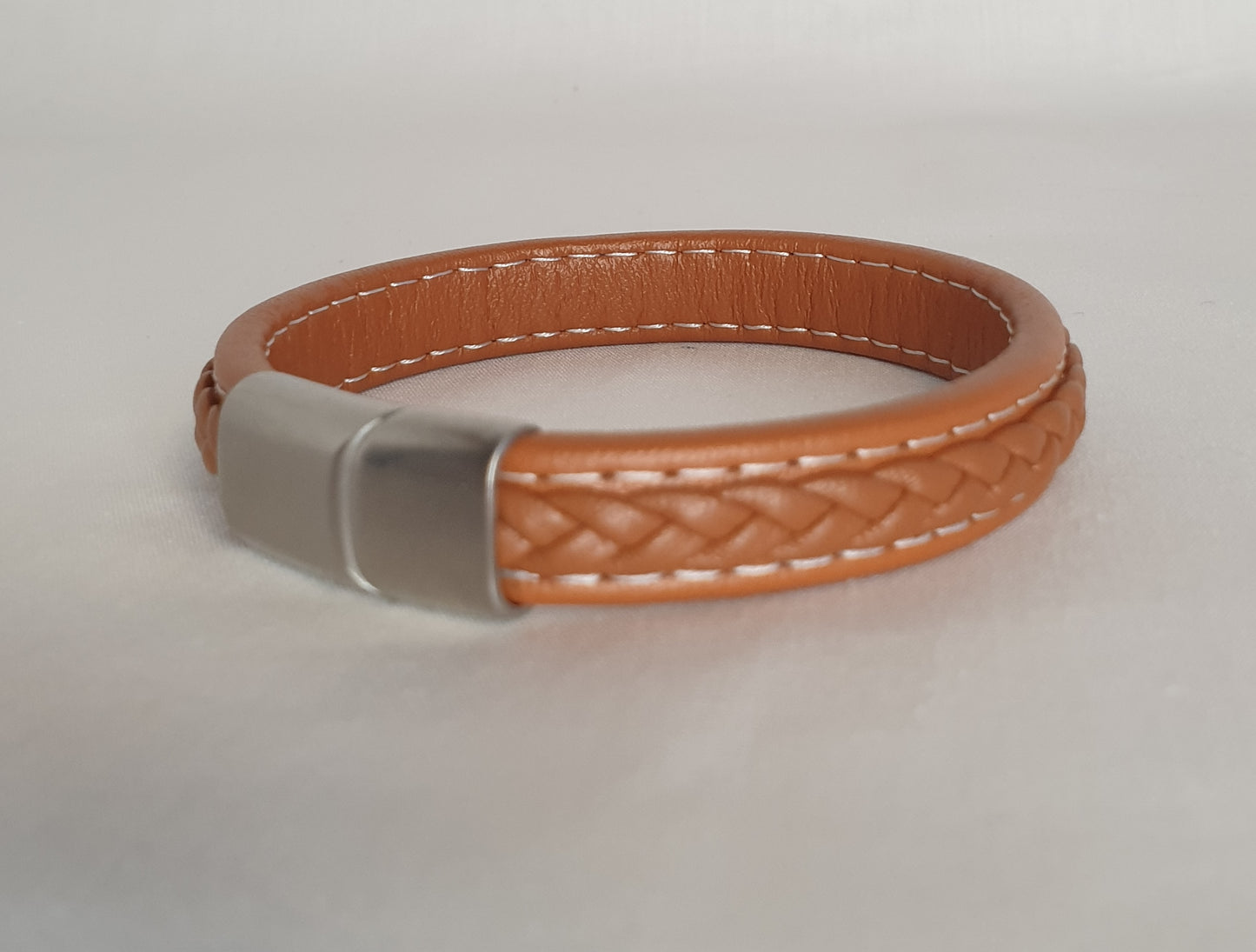 Bracelet cuir couleur caramel