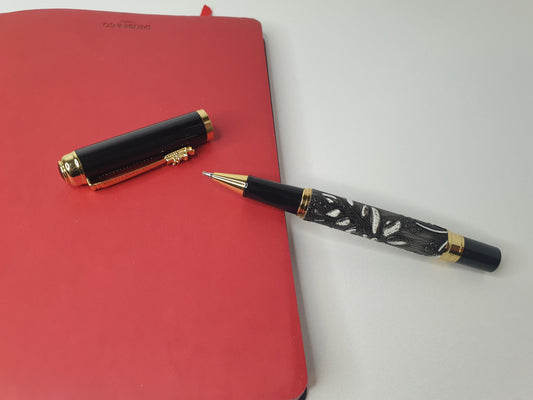 Luxury Roller ball Pen - "The dragon" - grijs