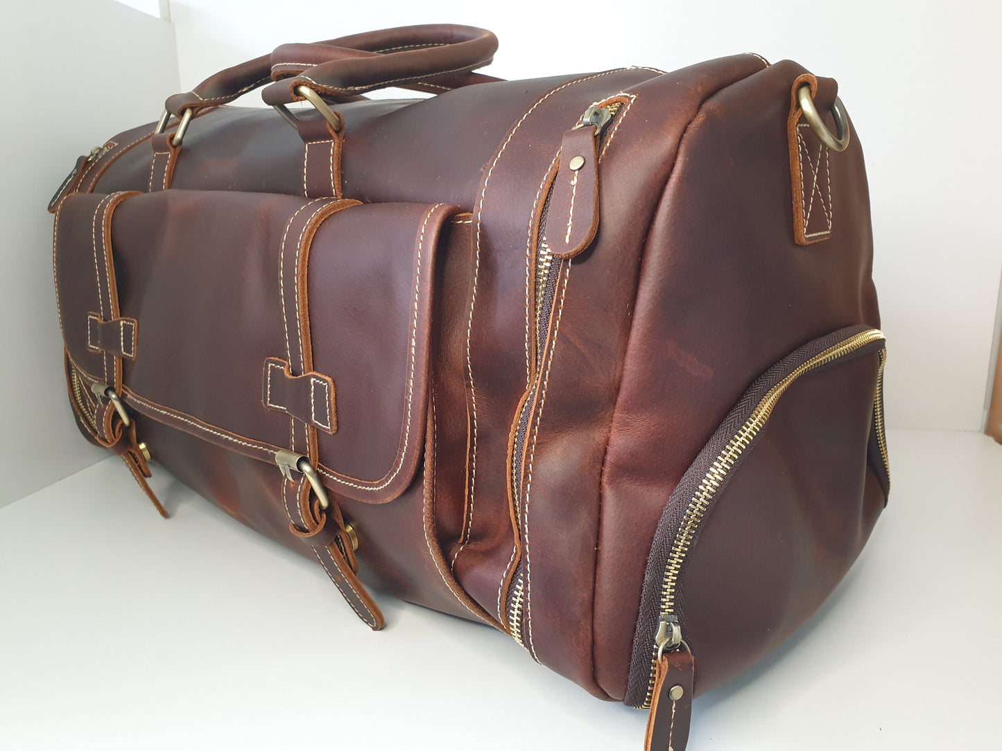 Sac de voyage en cuir vintage - Week-end avec style !