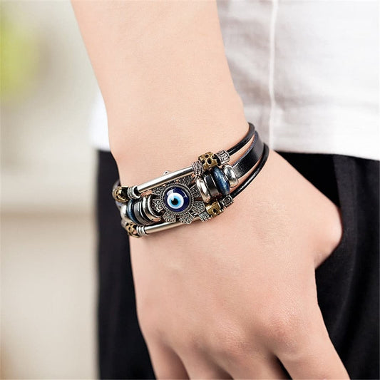 Bracelet porte-bonheur en cuir