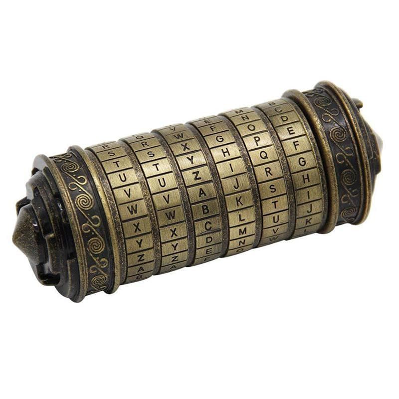 The famous Cryptex lock from the "Da Vinci code". Encrypt your secret message to your loved one!