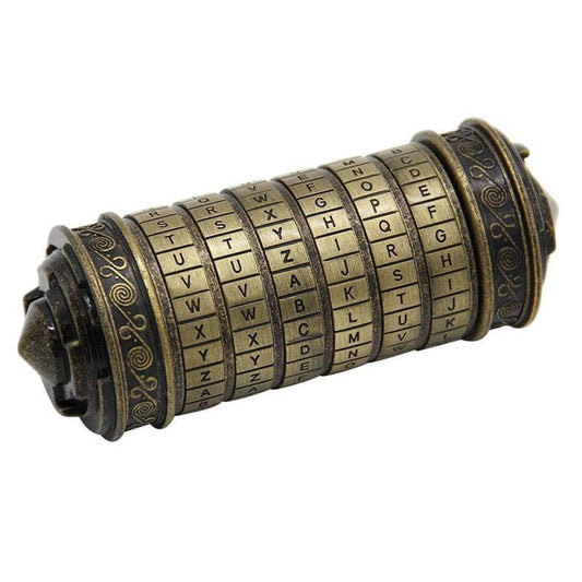 Le célèbre cadenas Cryptex du "Da Vinci code". Chiffrez votre message secret à votre bien-aimé !